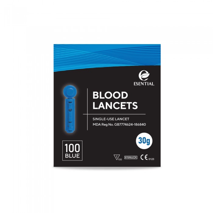 ESENTIAL Blood Lancets Round 30g With 100's-Medical Supplies,Test, Health Care