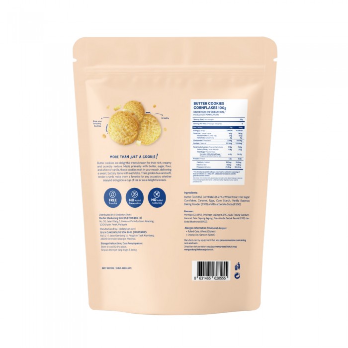 NUTRILICIOUS Butter Cookies Cornflakes 100g- Snack, Butter Cookies, Cornflakes