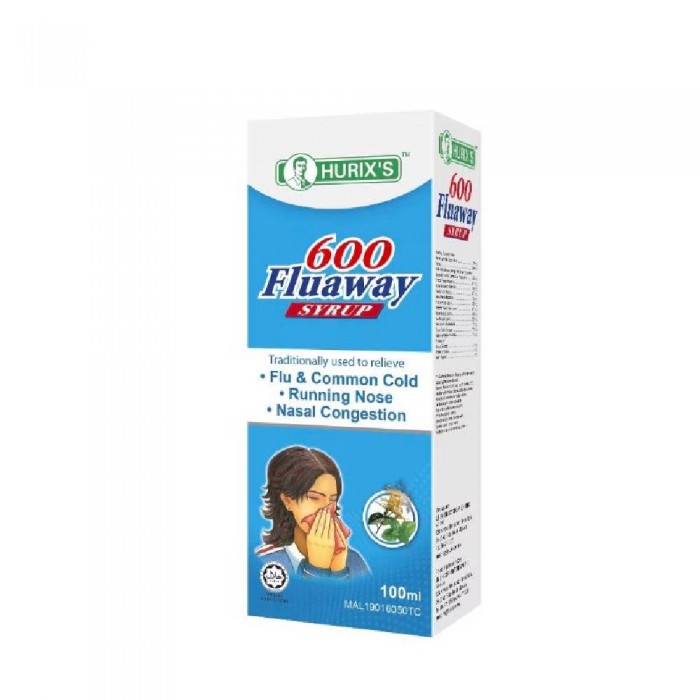 HURIX'S 600 Fluaway Syrup 100ml- Health Care, Cough Syrup , Well Being