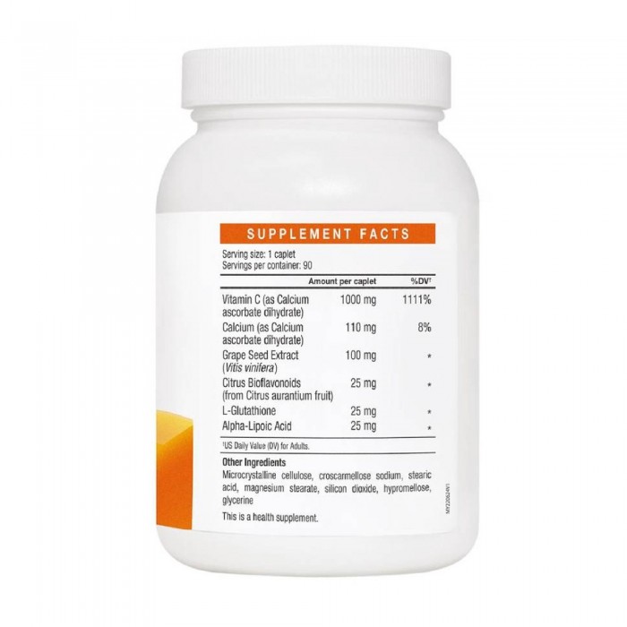 LAC Vitamin C TAC 1000 Plus Timed Release 90's with Vitamin C, Non Acidic Vitamin C for Immune Booster