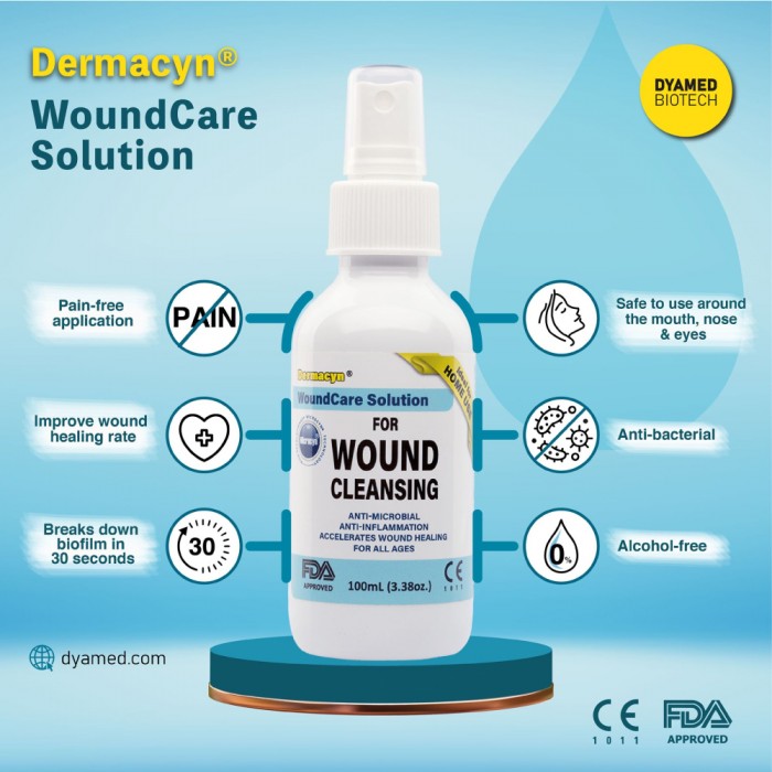 DERMACYN Wound Cleansing Spray 100ml- Medical Supplies, Wound Care, Spray