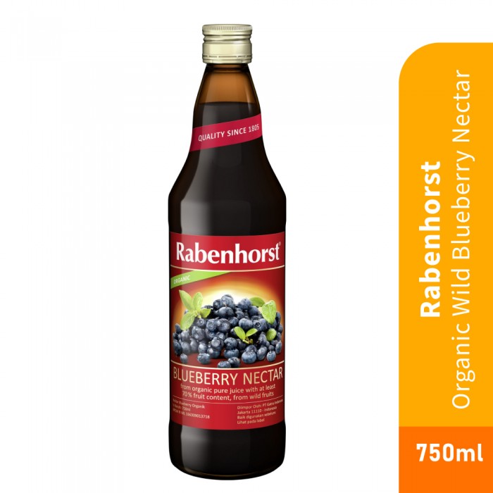 RABENHORST Organic Wild Blueberry Nectar 750ml- Beverage, Juice, Blueberry