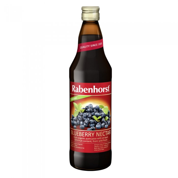 RABENHORST Organic Wild Blueberry Nectar 750ml- Beverage, Juice, Blueberry