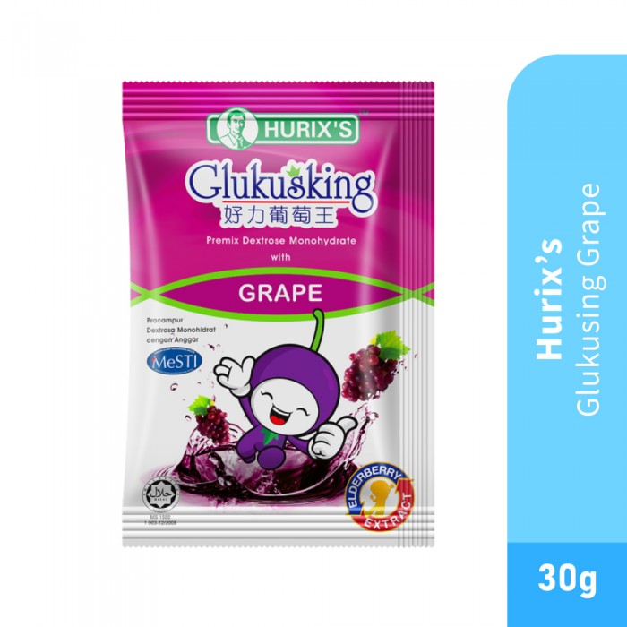 HURIX'S Glukusing Grape Vitamic C 30g With 1's- Juice Powder, Health Care