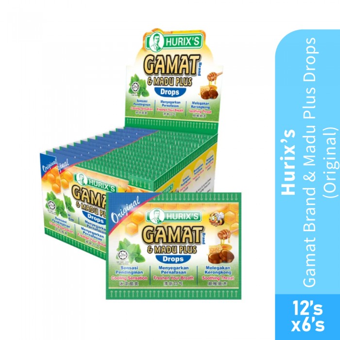 HURIX'S Gamat Branch &Madu Plus Drop Original 12x 6's-Madu, Snack, Health Care