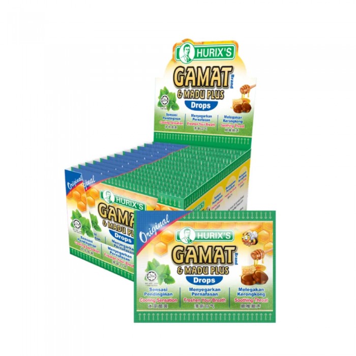 HURIX'S Gamat Branch &Madu Plus Drop Original 12x 6's-Madu, Snack, Health Care