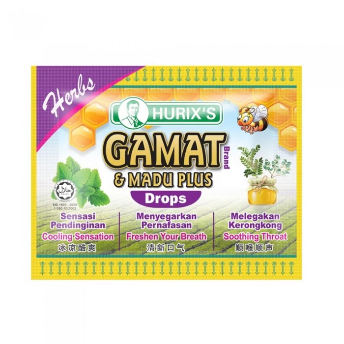 HURIX'S Gamat Branch &Madu Plus Drop Herbs 6's-Herbs, Snack, Health Care