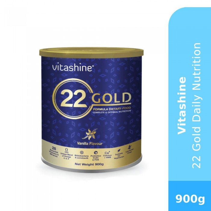 VITASHINE  22 Gold Daily Nutrition Vanilla 900g -Vanilla, Nutrition, Well Being