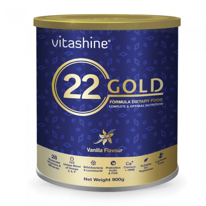 VITASHINE  22 Gold Daily Nutrition Vanilla 900g -Vanilla, Nutrition, Well Being