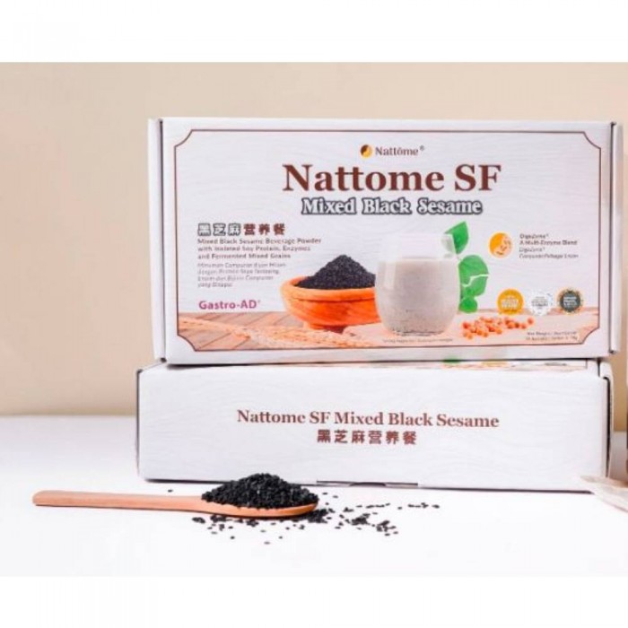 NATTOME SF Mixed Black Sesame Flavour 15’s- Food Supplement, Well Being, Health Care