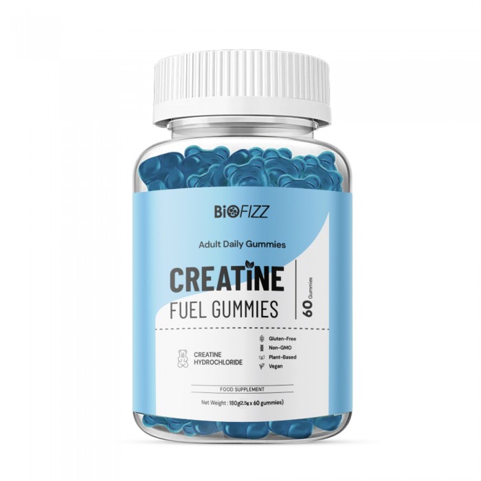 BIOFIZZ Creatine Fuel Gummies 2.5g X 60's for Muscle, Muscle Recovery, Energy Booster, Gummy, Gummy Halal, 软糖