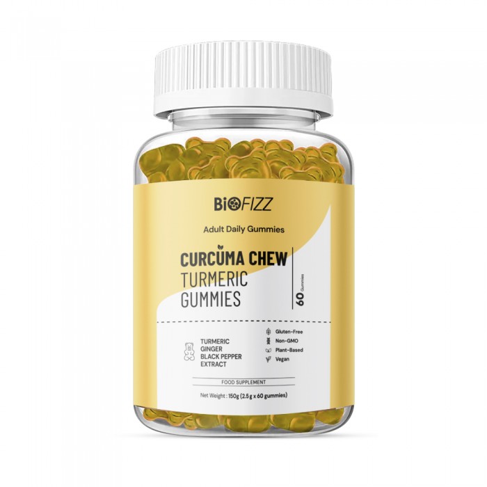 BIOFIZZ Curcurma Chew Turmeric Gummies 2.5g X 60's for Joint, Arthritis, Gummy, Gummy Halal, 软糖