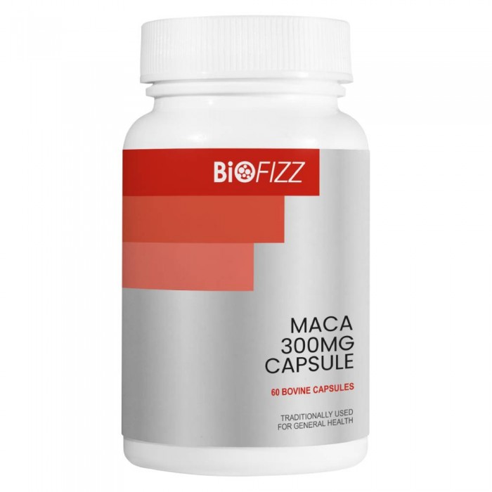 BIOFIZZ Maca Capsules 300mg 60's for Energy , Anxiety, Menopause, Fertility with Maca Powder