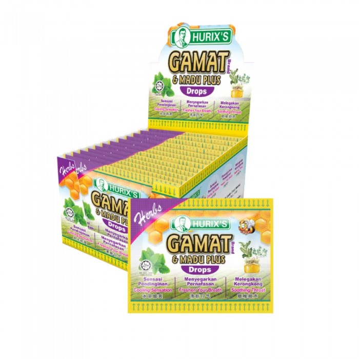 HURIX'S Gamat Branch &Madu Plus Drop Herbs 12x 6's-Herbs, Snack, Health Care