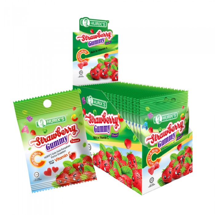 HURIX'S Strawberry Flavour Gummy With Vitamin C 20X5's-Strawberry Flavour, Vitamin C, Gummy