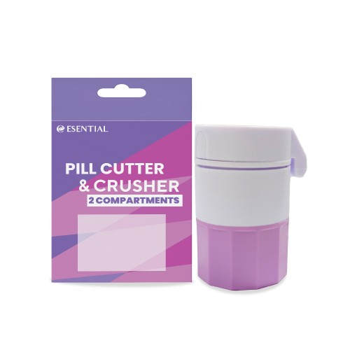 ESENTIAL Pill Cutter And Crusher With 2 Compartment 1's- Pill Cutter, Health Care, Medical Supplies, Crusher