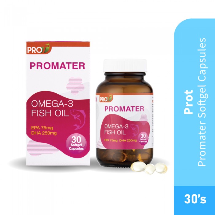 PROT Promater Softgel Capsule 30's - Capsule , Omega 3, Softgel