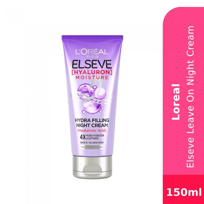 LOREAL Elseve Leave On Night Cream With Hyaluronic 150ml  -Night Cream, Loreal Cream ,Cream