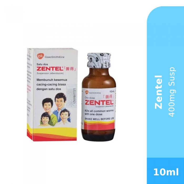 ZENTEL 400mg Suspension 10ml -Supplement, Liquid, Digestive