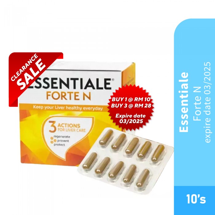 ESSENTIALE Forte N 10's for Liver Supplement, Support Liver Health, Liver Detox  (Exp 03/2025)