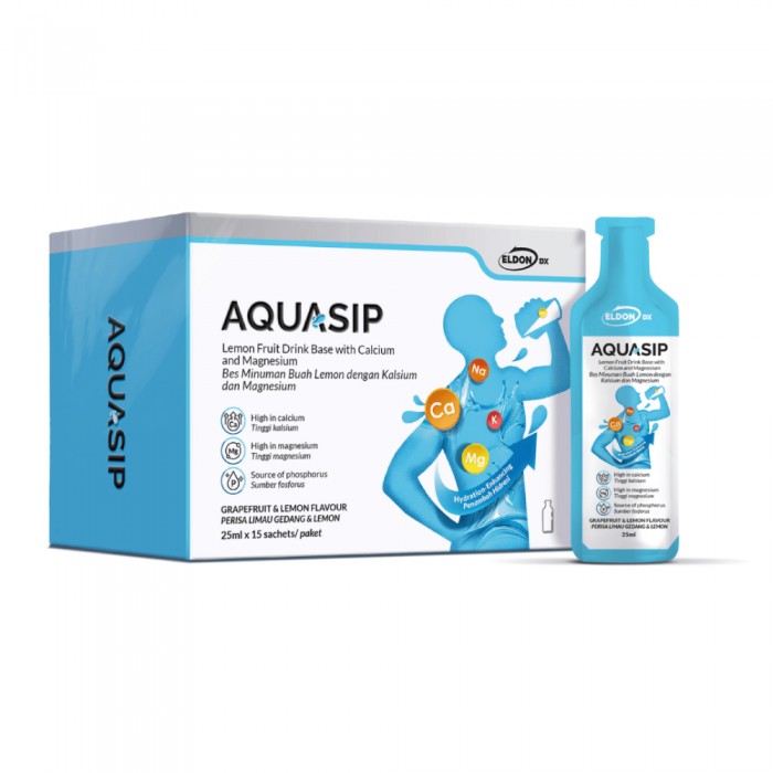 ELDON DX Aquasip 25ml x 15's - Hydration, Energy Booster, Electrolyte Drink