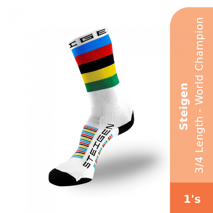 STEIGEN 3/4 Length Socks, Running Socks, Sport Socks as Free Size Stocking (Stoking) (运动袜子) - World Champion