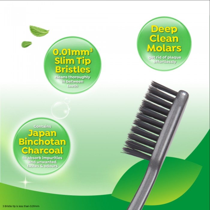 DARLIE Soft Clean Charcoal S Value Pack 3 Units - Toothbrush, Charcoal, 牙刷