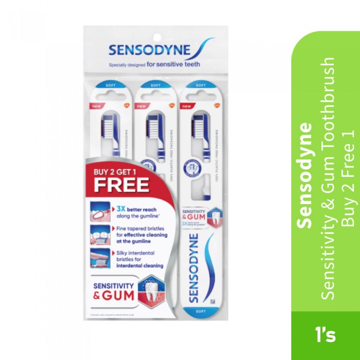 SENSODYNE Sensitivity & Gum Soft Toothbrush B2F1- Toothbrush, Sensodyne, 牙刷