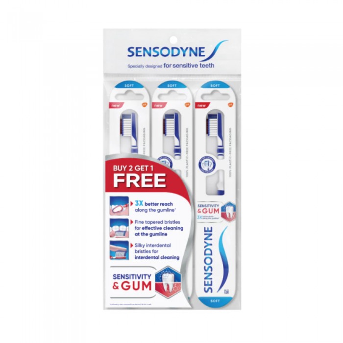 SENSODYNE Sensitivity & Gum Soft Toothbrush B2F1- Toothbrush, Sensodyne, 牙刷