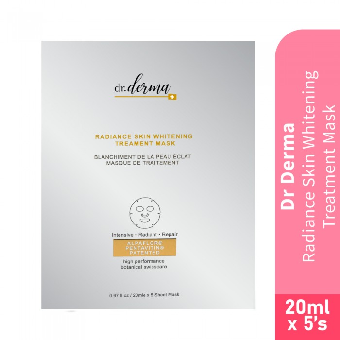 DR DERMA Radiance Skin Whitening Treatment Mask 20ml x5Pkt - Mask , Whitening , 面膜