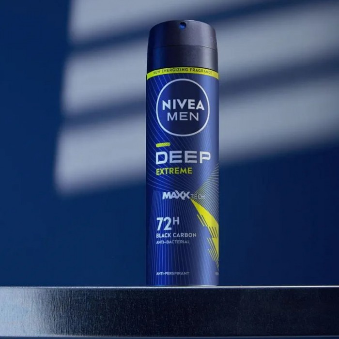 NIVEA Men Deep Extreme Deodorant Spray 150ml- Deodorant, Spray , 止汗喷雾