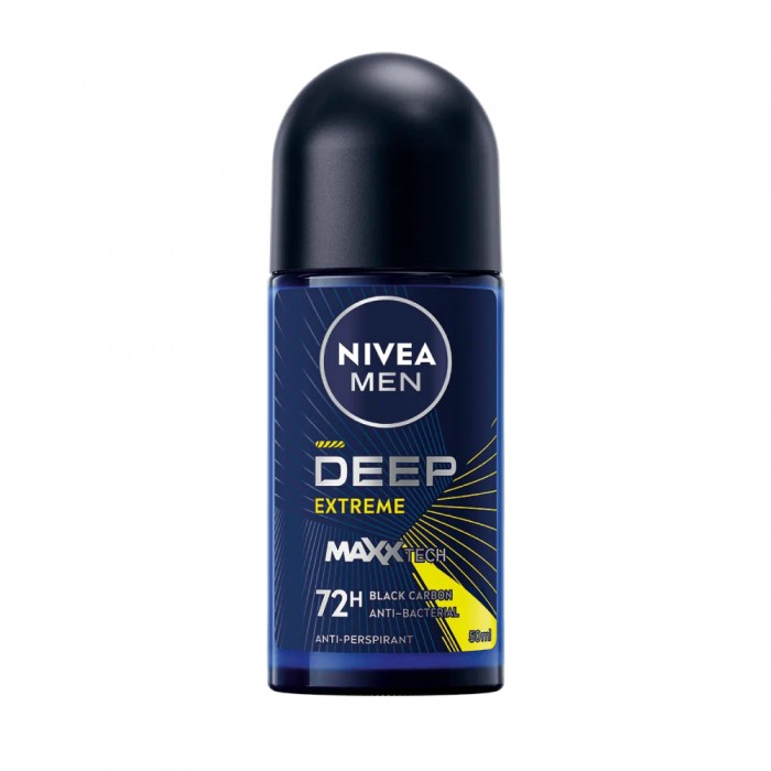 NIVEA Men Deep Extreme Deodorant Roll On 50ml - Deodorant, Roll On Deodorant  , Nivea