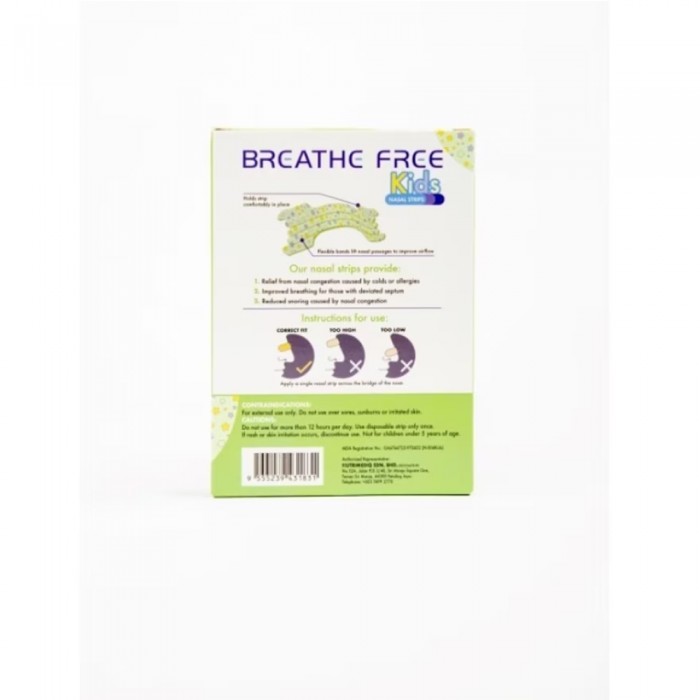 BREATHE FREE Nasal Strips Kids 10's - Nasal Strip, Snoring, Snore Stopper