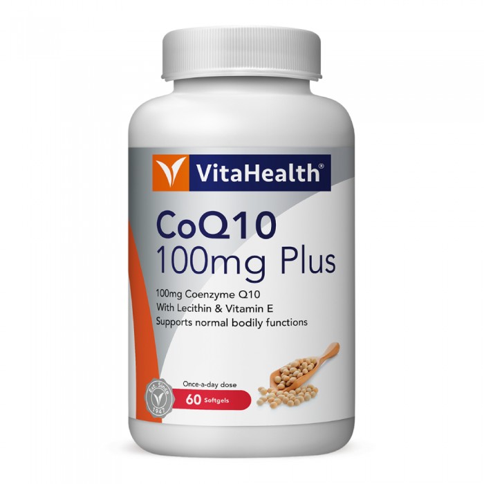 VITAHEALTH COQ10 Plus 60's- Coenzyme q10 ,Vitamin E, Lecithin