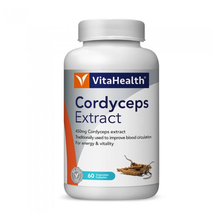 VITAHEALTH Cordyceps Extract 60's -Cordyceps, Blood Circulation, Vitamin A