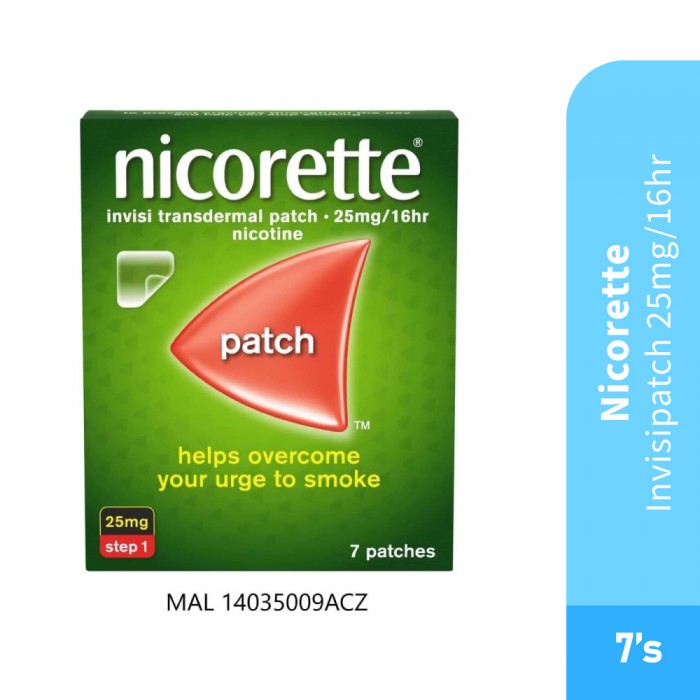 NICORETTE Invisipatch 25mg/16hr 7's