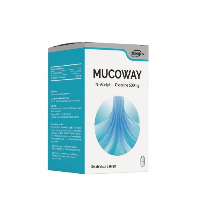 ELDON Ascentia Mucoway 60's- Phlegm Medicine, Lung Support, Sore Throat