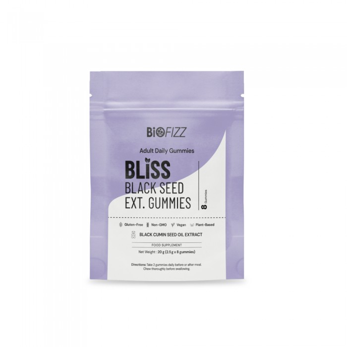 BIOFIZZ Bliss Black Seed Extract Gummies 2.5g X 8's for Immunity Booster, Respiratory Health, Gummy, 软糖