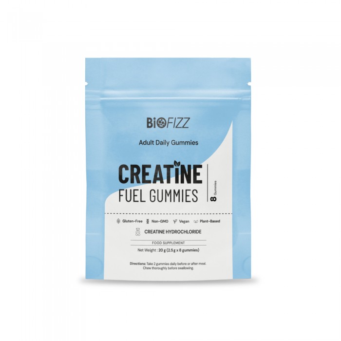 BIOFIZZ Creatine Fuel Gummies 2.5g X 8's for Muscle, Muscle Recovery, Energy Booster, Gummy, Gummy Halal, 软糖