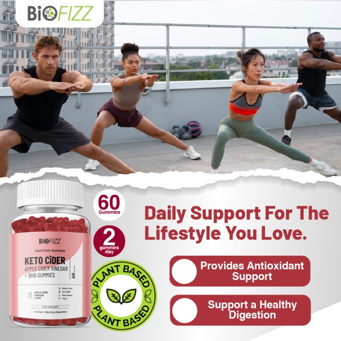 BIOFIZZ Keto Cider Apple Cider Vinegar + BHB Gummies 2.5g X 8's for Detox, Slimming, Fat Buner, 软糖