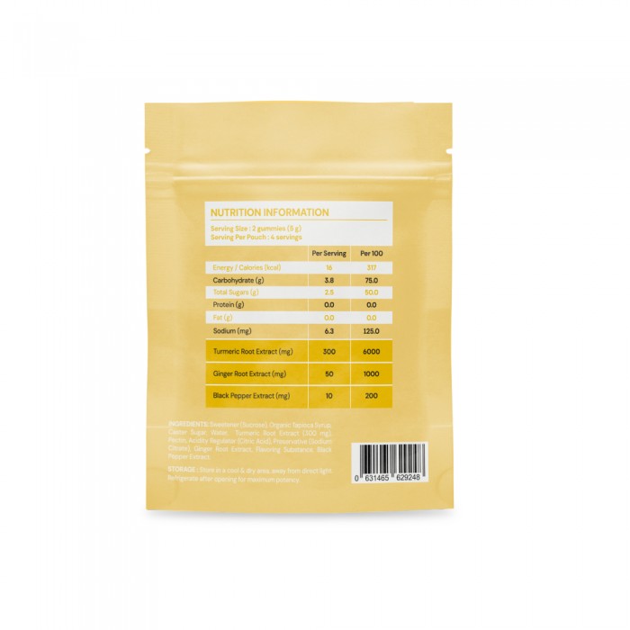 BIOFIZZ Curcurma Chew Turmeric Gummies 2.5g X 8's for Joint, Arthritis, Gummy, Gummy Halal, 软糖