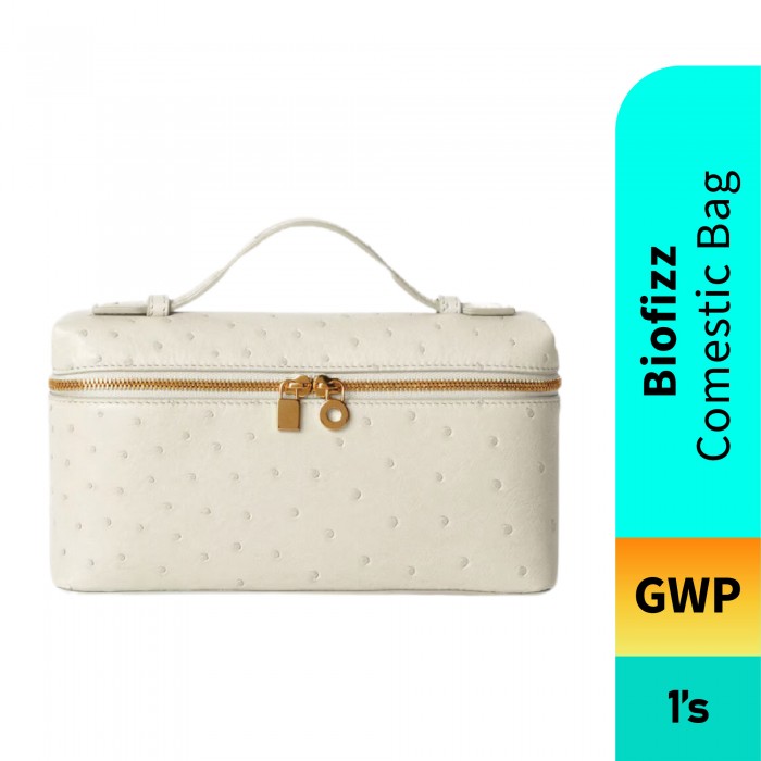 [ONLINE] GWP BIOFIZZ Cosmetic Bag - Beige Makeup Bag, Cosmetic Storage, Bag Makeup, 化妆包