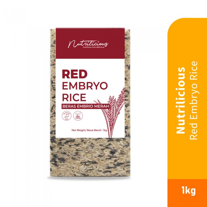 NUTRILICIOUS Red Embryo Rice 1kg Brown Rice, Beras Perang, Rice, Beras Perang Diet, 糙米