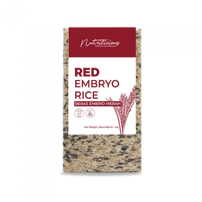 NUTRILICIOUS Red Embryo Rice 1kg Brown Rice, Beras Perang, Rice, Beras Perang Diet, 糙米