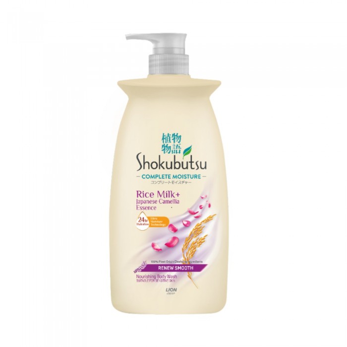 SHOKUBUTSU Body Wash Complete Moisture 850g - Renew Smooth, Sabun Badan, Sabun Mandi Tahan Lama, 沐浴露
