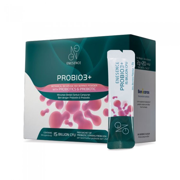 ENESENCE Probio3+ 20's for Prebiotic and Probiotic Supplement, Lactobacillus Rhamnosus