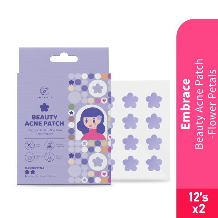 EMBRACE Beauty Acne Patch 12's X 2 - Flower Petals Pimple Patch, Patch Jerawat, Patch Acne, Ance Patch, 痘痘贴