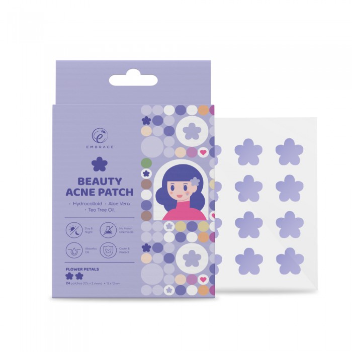 EMBRACE Beauty Acne Patch 12's X 2 - Flower Petals Pimple Patch, Patch Jerawat, Patch Acne, Ance Patch, 痘痘贴
