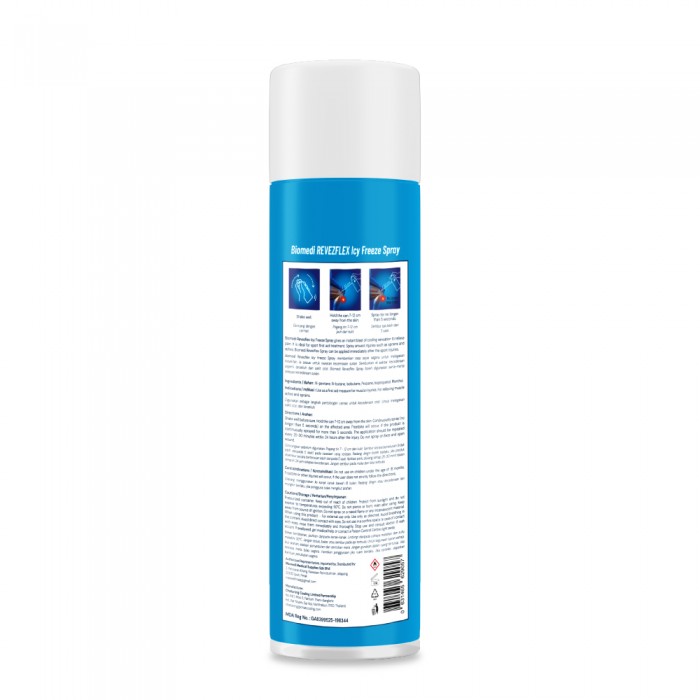 BIOMEDI Revezflex Icy Freeze Spray 150ml Pain Relief, Spray, Cramp Spray, First Aid, Muscle Spray