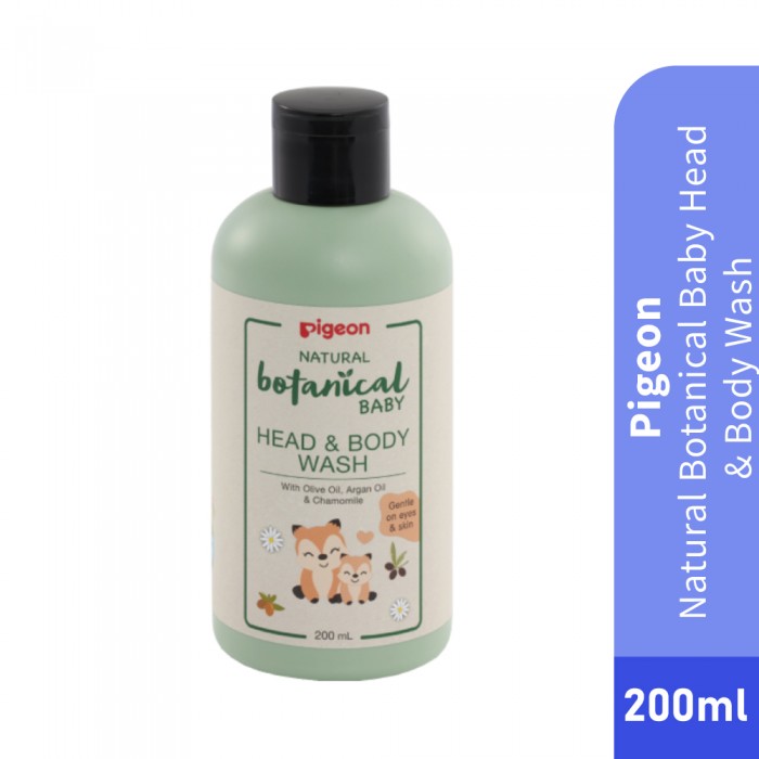 PIGEON Natural Baby Head to Toe Baby Body Wash 200ml Sabun Mandi Baby, Mandian Baby, Sabun Baby